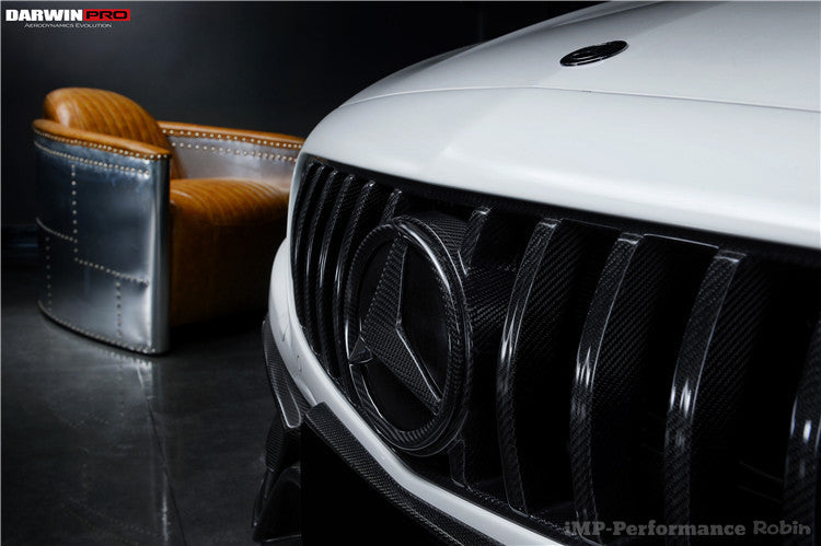 2015-2018 Mercedes Benz W205 C63/S AMG Coupe IMP Carbon Fiber Grill LOGO Cover - DarwinPRO Aerodynamics