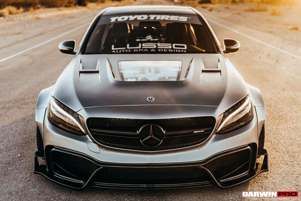 2015-2018 Mercedes Benz W205 C63/S AMG Sedan IMP Performance Partial Carbon Fiber Full Body Kit - DarwinPRO Aerodynamics