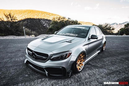 2015-2021 Mercedes Benz W205 C63/S AMG Sedan IMP Performance Partial Carbon Fiber front bumper - DarwinPRO Aerodynamics