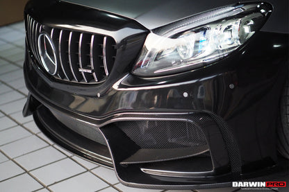 2015-2021 Mercedes Benz W205 C63/S AMG Sedan IMP Performance Partial Carbon Fiber front bumper - DarwinPRO Aerodynamics