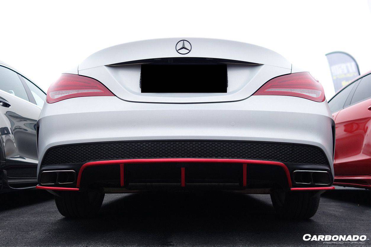 2014-2016 Mercedes Benz W117 CLA Sport / CLA45 AMG RZS Style Rear Diffuser - Carbonado