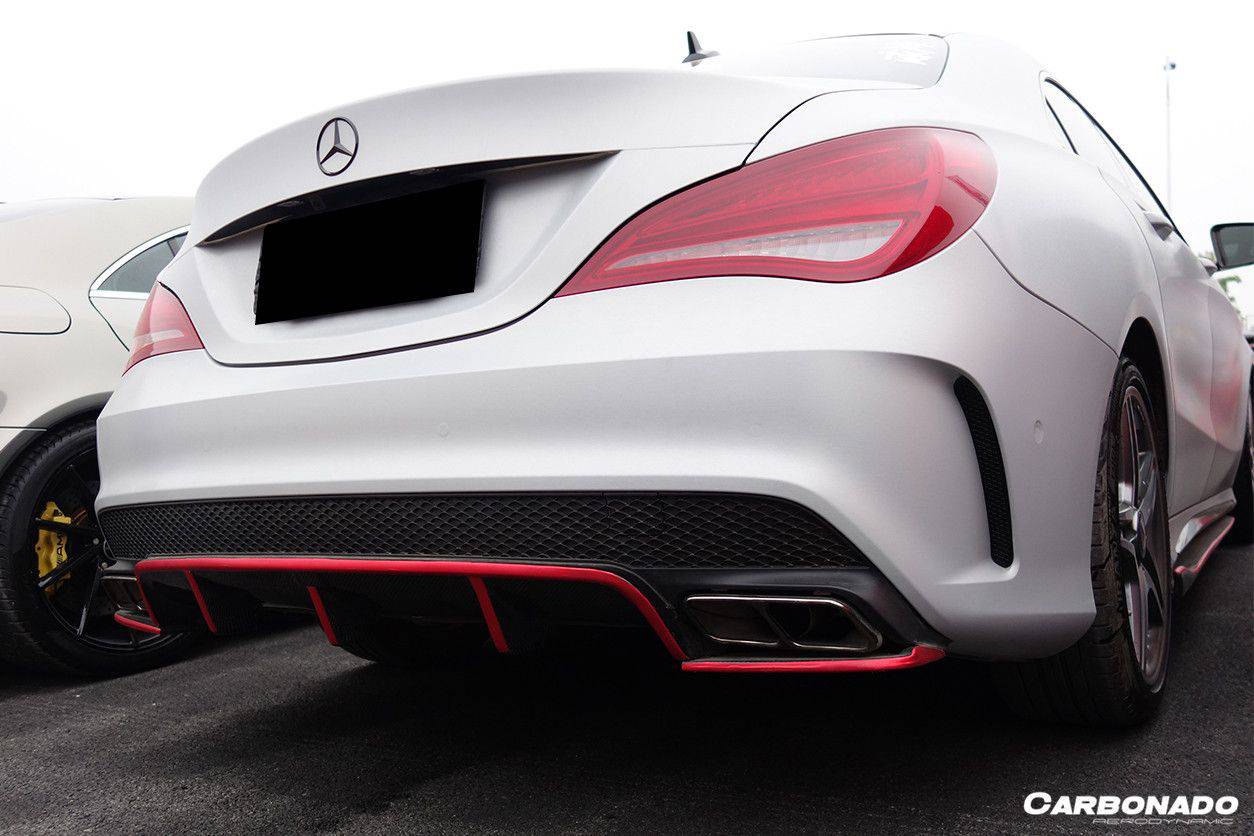 2014-2016 Mercedes Benz W117 CLA Sport / CLA45 AMG RZS Style Rear Diffuser - Carbonado Aero