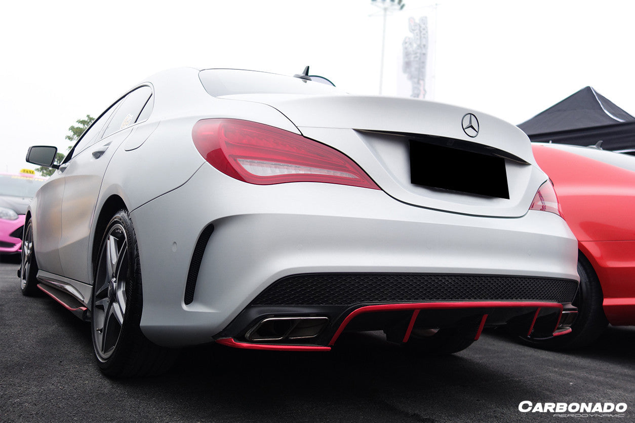 2013-2016 Mercedes Benz W117 CLA Sport / CLA45 AMG RZS Style Rear Diffuser - Carbonado