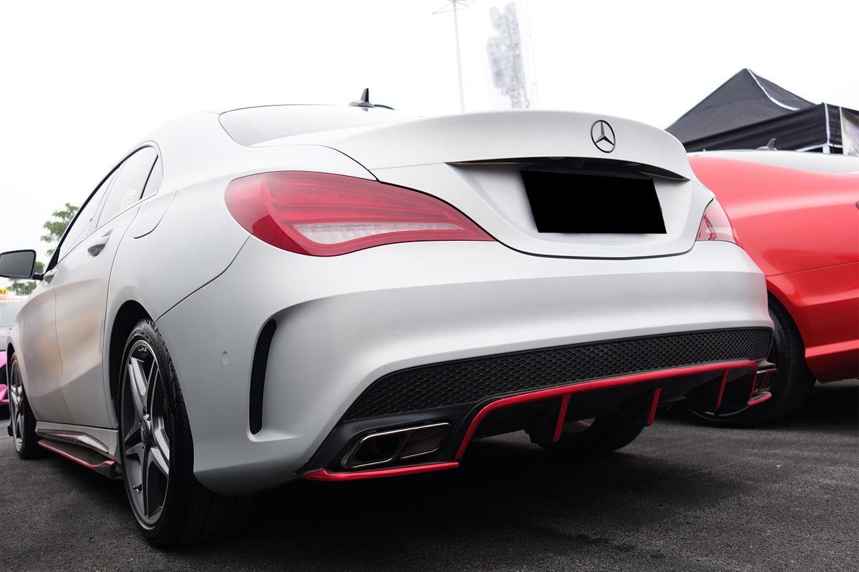 2013-2016 Mercedes Benz W117 CLA Sport / CLA45 AMG RZS Style Rear Diffuser - Carbonado
