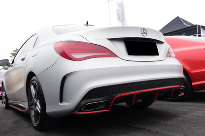 2013-2016 Mercedes Benz W117 CLA Sport / CLA45 AMG RZS Style Rear Diffuser - Carbonado