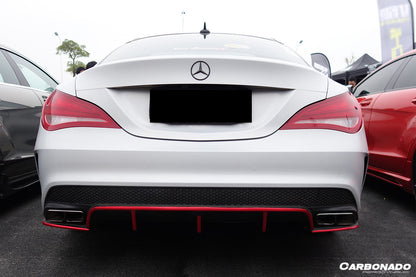 2013-2016 Mercedes Benz W117 CLA Sport / CLA45 AMG RZS Style Rear Diffuser - Carbonado