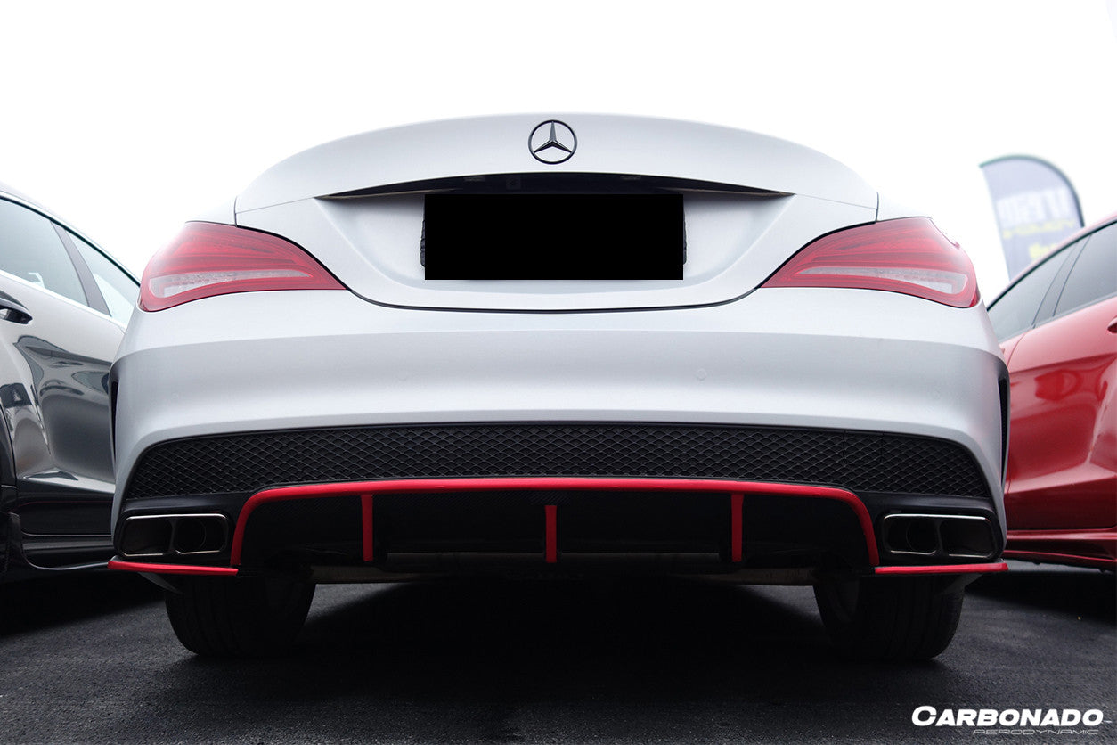 2013-2016 Mercedes Benz W117 CLA Sport / CLA45 AMG RZS Style Rear Diffuser - Carbonado