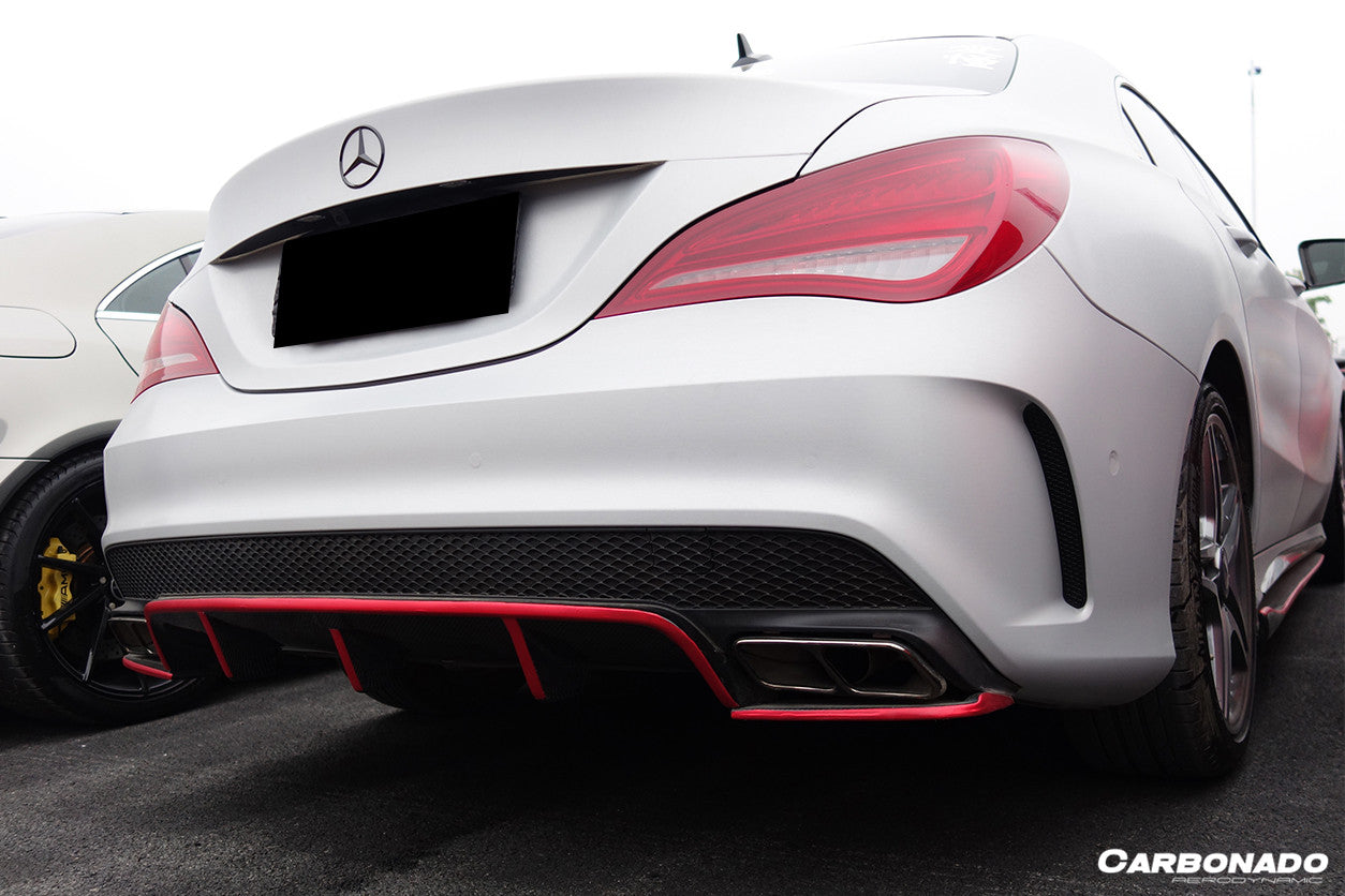 2013-2016 Mercedes Benz W117 CLA Sport / CLA45 AMG RZS Style Rear Diffuser - Carbonado