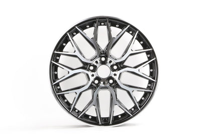 E034 Black Machined Face 18x8.0 ET35 5x112 - Square Set (4 Wheels)