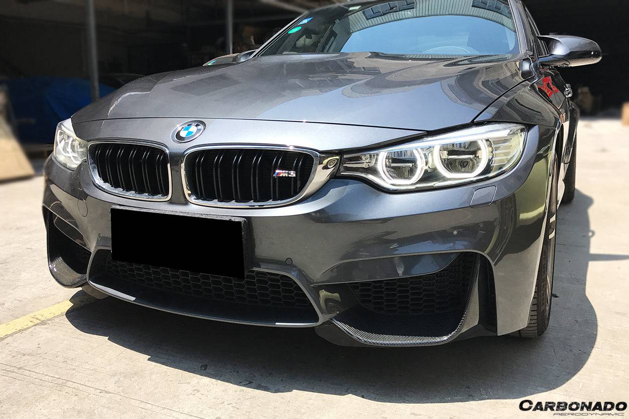 2014-2020 BMW M3 F80 M4 F82 MP Style Carbon Fiber Front Caps - Carbonado Aero