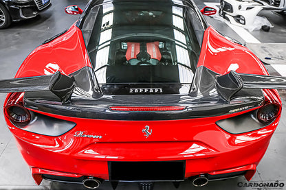 2015-2020 Ferrari 488 GTB MSY Style Trunk Spoiler - Carbonado