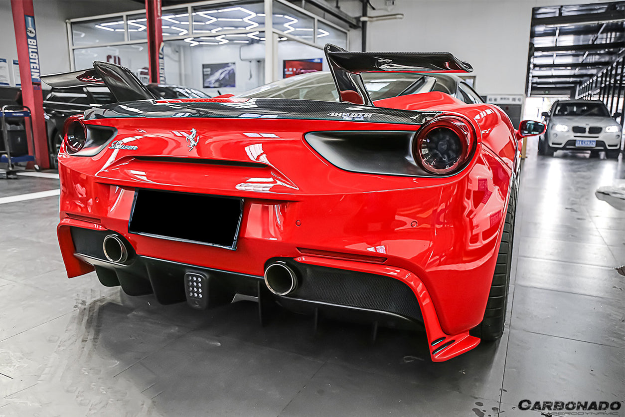 2015-2020 Ferrari 488 GTB MSY Style Trunk Spoiler - Carbonado