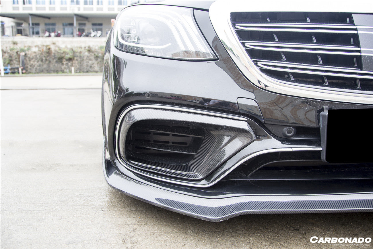 2017-2020 Mercedes Benz S63 W222 Sedan BRS Style Front Lip - Carbonado