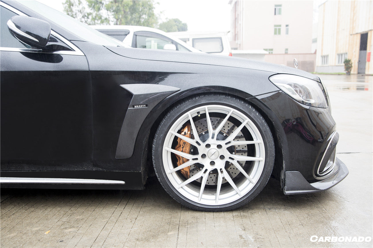 2017-2020 Mercedes Benz S63 W222 Sedan BRS Style Front Lip - Carbonado