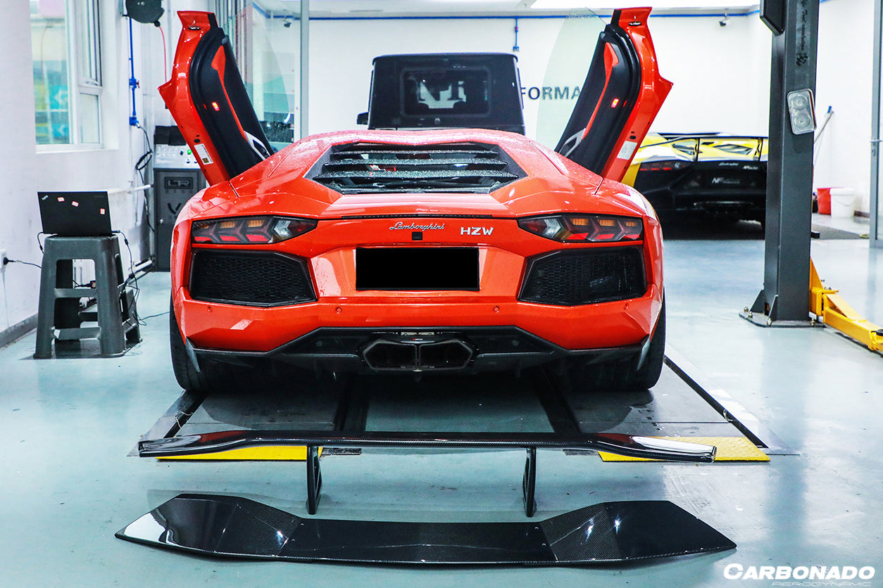 2011-2021 Lamborghini Aventador LP700 LP740 Coupe/Roadster DC Style Carbon Fiber Trunk Spoiler - Carbonado