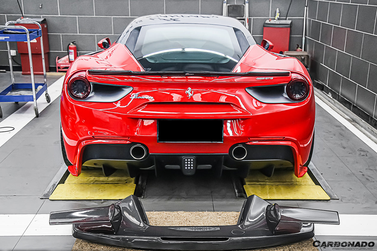2015-2020 Ferrari 488 GTB MSY Style Trunk Spoiler - Carbonado