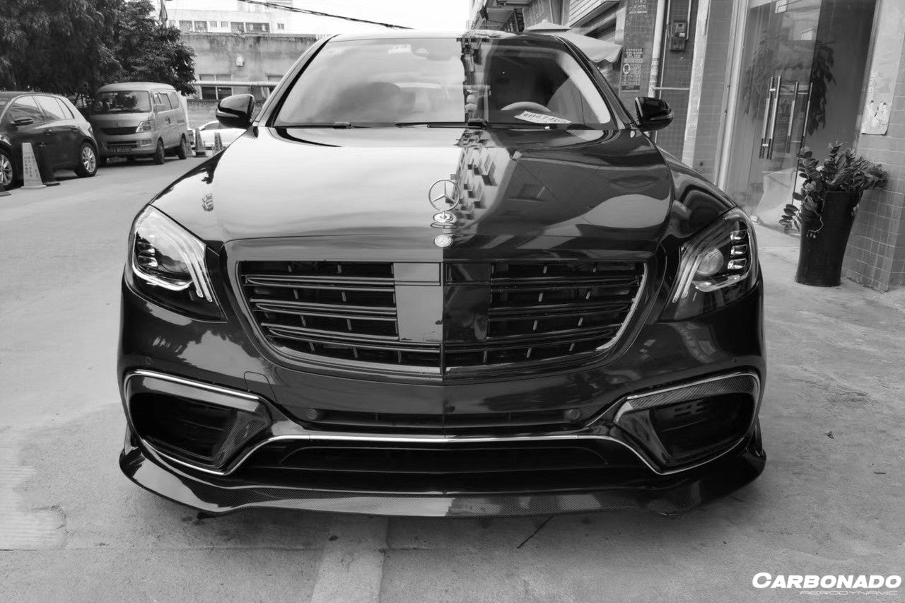 2017-2020 Mercedes Benz S63 W222 Sedan BRS Style Front Lip - Carbonado