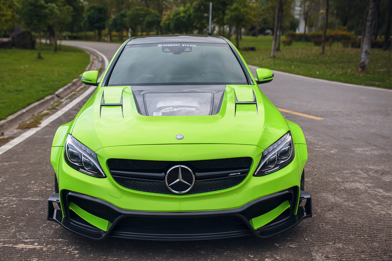 2015-2021 Mercedes Benz W205 C63 & S AMG Sedan IMP Performance Partial Carbon Fiber Full Body Kit - DarwinPRO Aerodynamics