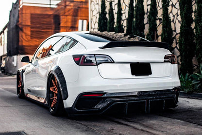 2021-UP Tesla Model 3 IMP Performance Partial Carbon Fiber Rear Bumper - DarwinPRO Aerodynamics