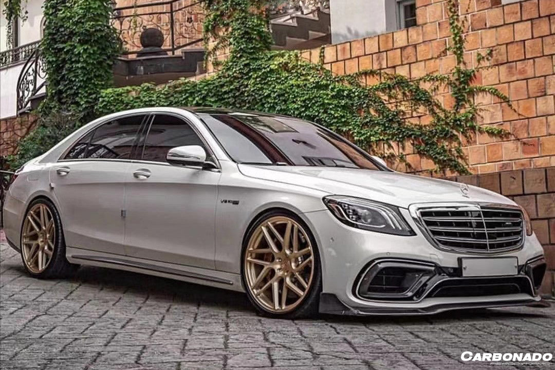 2017-2020 Mercedes Benz S63 W222 Sedan BRS Style Front Lip - Carbonado