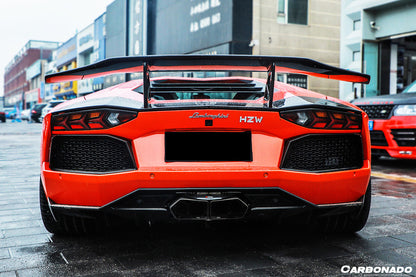 2011-2021 Lamborghini Aventador LP700 LP740 Coupe/Roadster DC Style Carbon Fiber Trunk Spoiler - Carbonado