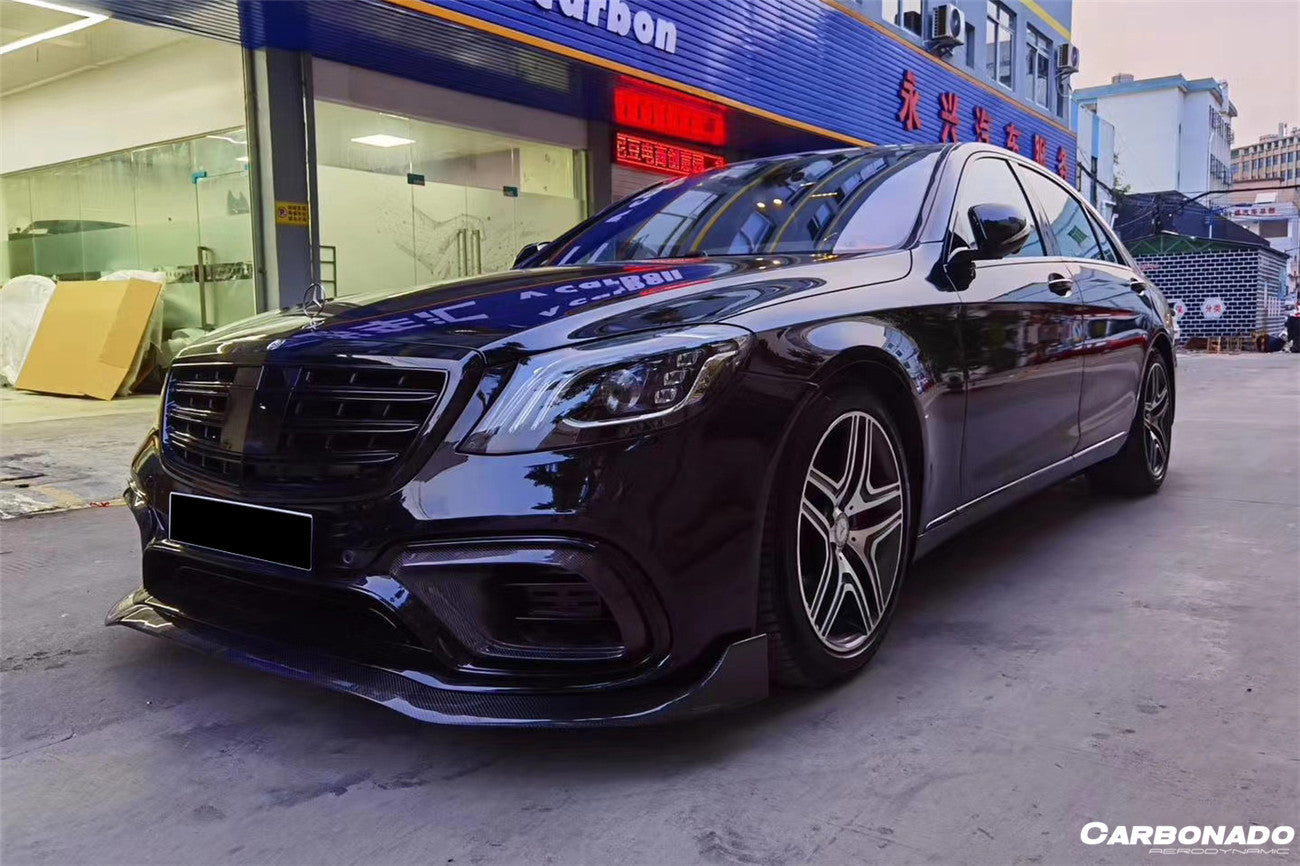 2017-2020 Mercedes Benz S63 W222 Sedan BRS Style Front Lip - Carbonado
