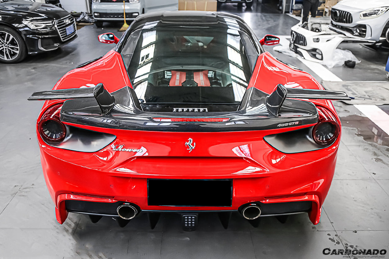 2015-2020 Ferrari 488 GTB MSY Style Trunk Spoiler - Carbonado