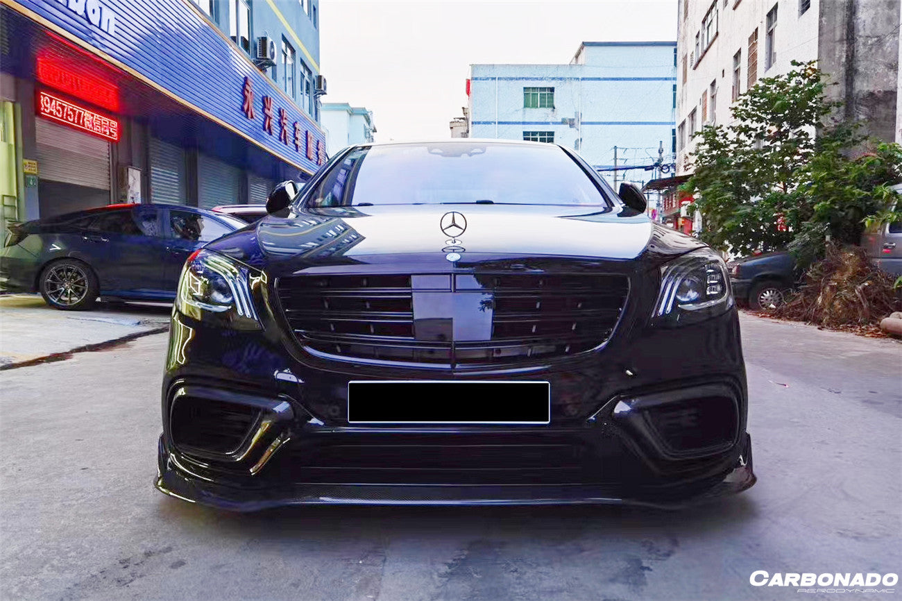 2017-2020 Mercedes Benz S63 W222 Sedan BRS Style Front Lip - Carbonado