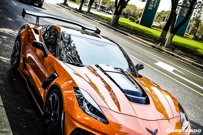 2013-2019 Corvette C7 Z51 Z06 Grandsport AR Style Carbon Fiber Trunk Spoiler - Carbonado