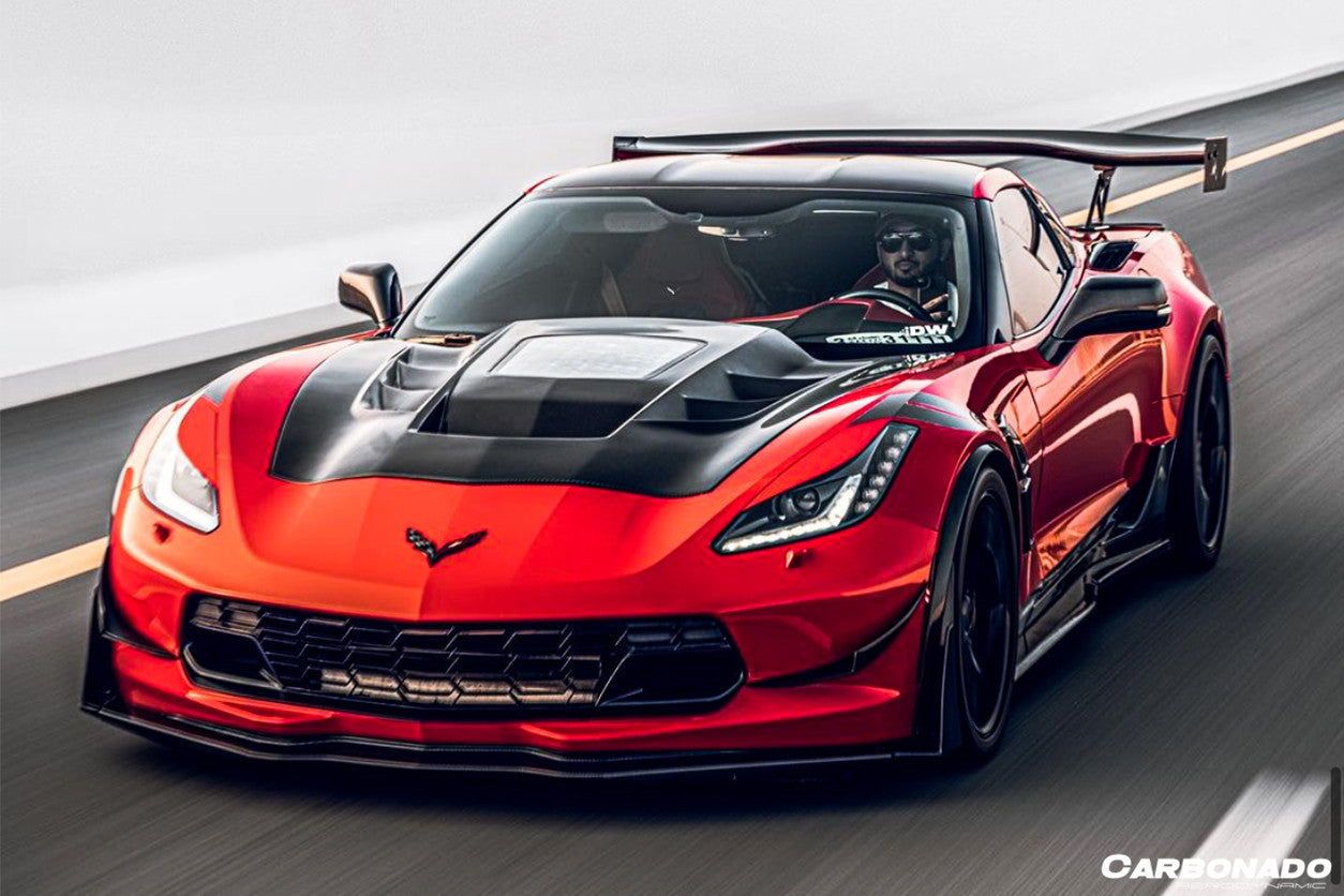 2013-2019 Corvette C7 Z51 Z06 Grandsport AR Style Carbon Fiber Trunk Spoiler - Carbonado