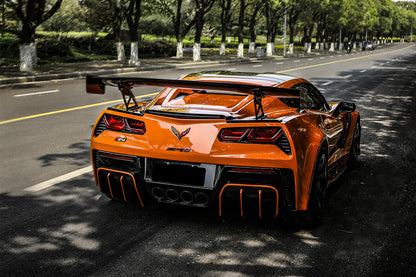 2013-2019 Corvette C7 Z51 Z06 Grandsport AR Style Carbon Fiber Trunk Wing Spoiler - Carbonado