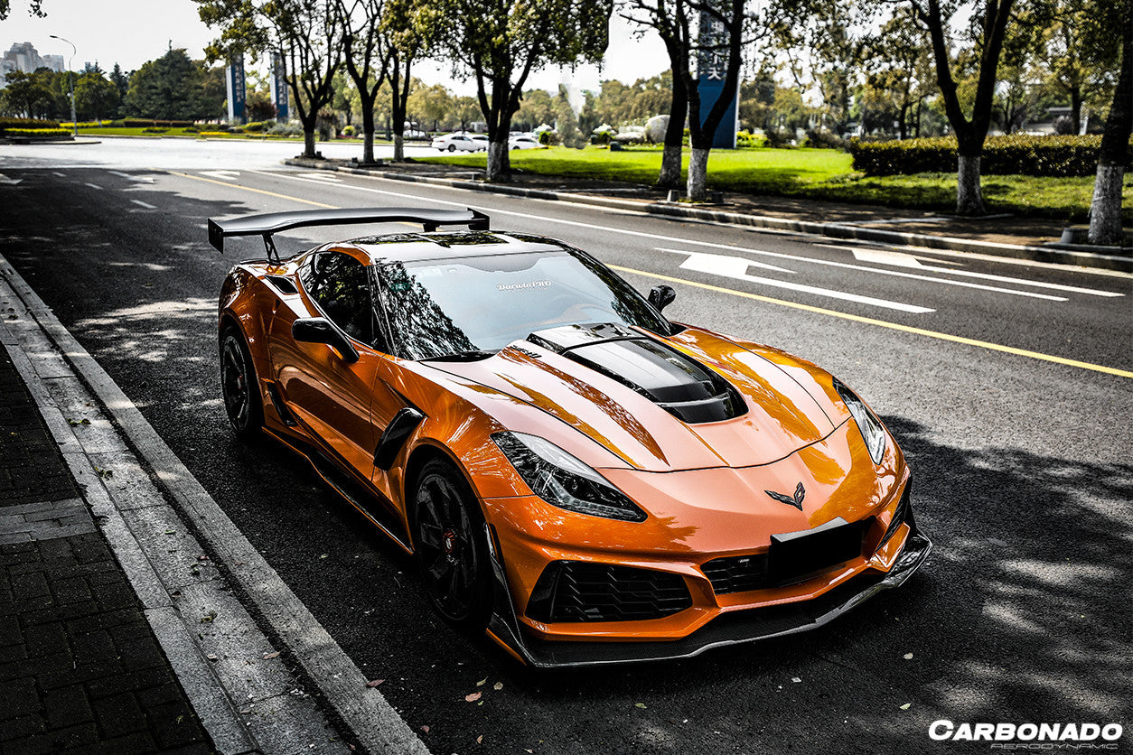 2013-2019 Corvette C7 Z51 Z06 Grandsport AR Style Carbon Fiber Trunk Spoiler - Carbonado