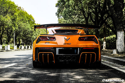 2013-2019 Corvette C7 Z51 Z06 Grandsport AR Style Carbon Fiber Trunk Spoiler - Carbonado