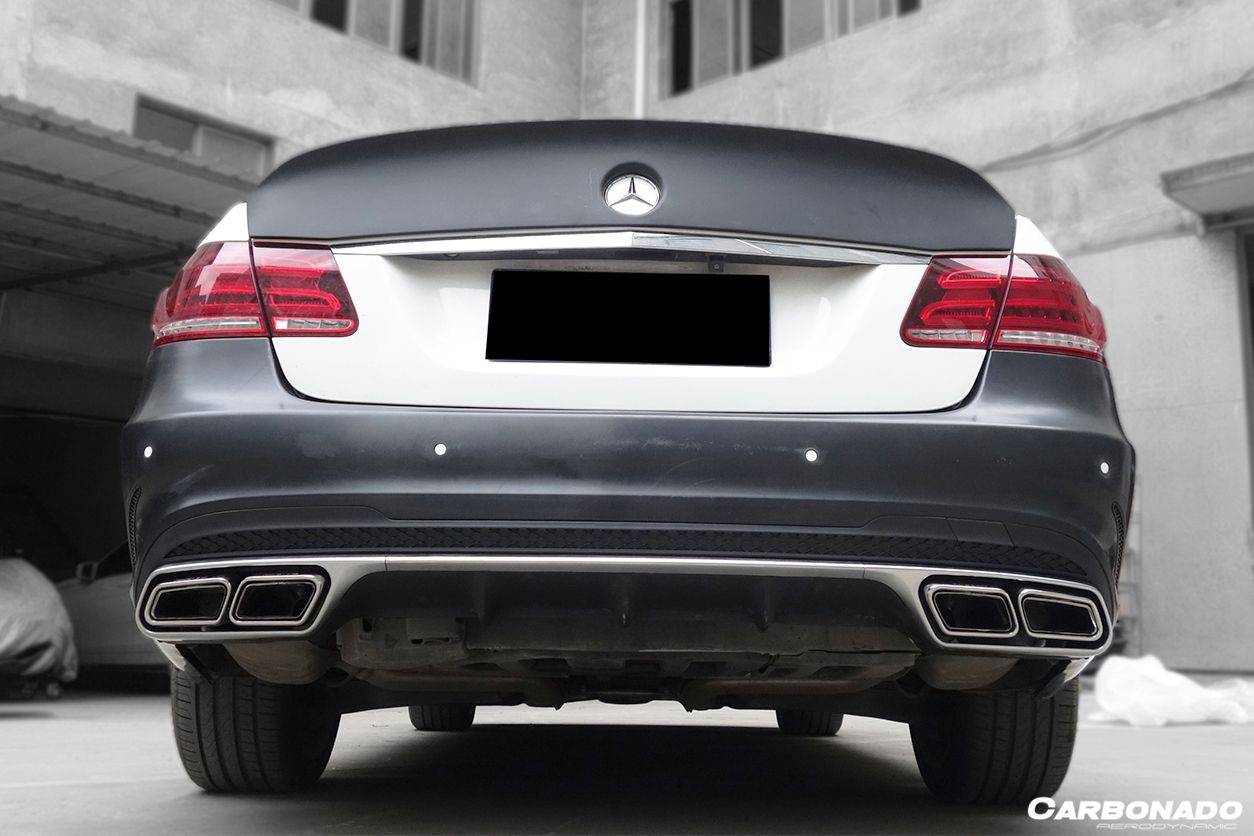 2010-2016 Mercedes Benz E Class W212 WD Style Carbon Fiber Trunk Spoiler - Carbonado Aero