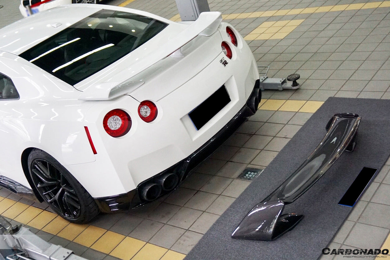 2008-2022 Nissan GTR R35 CBA/DBA/EBA AMS Style Trunk Spoiler - Carbonado