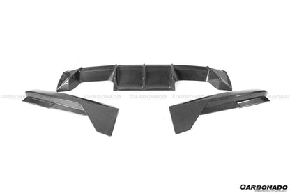 2021-UP BMW M4 G82/G83 MP Style Carbon Fiber Qual Rear Lip with Caps - Carbonado Aero