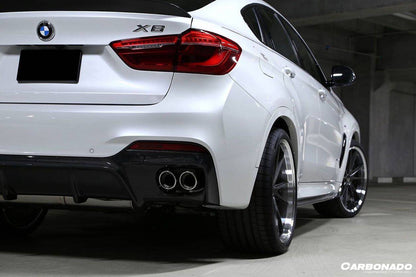 2014-2019 BMW X6 F16 M-TECH 3D Style Carbon Fiber Rear Lip - Carbonado