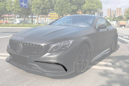 2014-2017 Mercedes Benz C217 S63/S65 AMG Coupe OE Style Carbon Front Bumper Canards - Carbonado