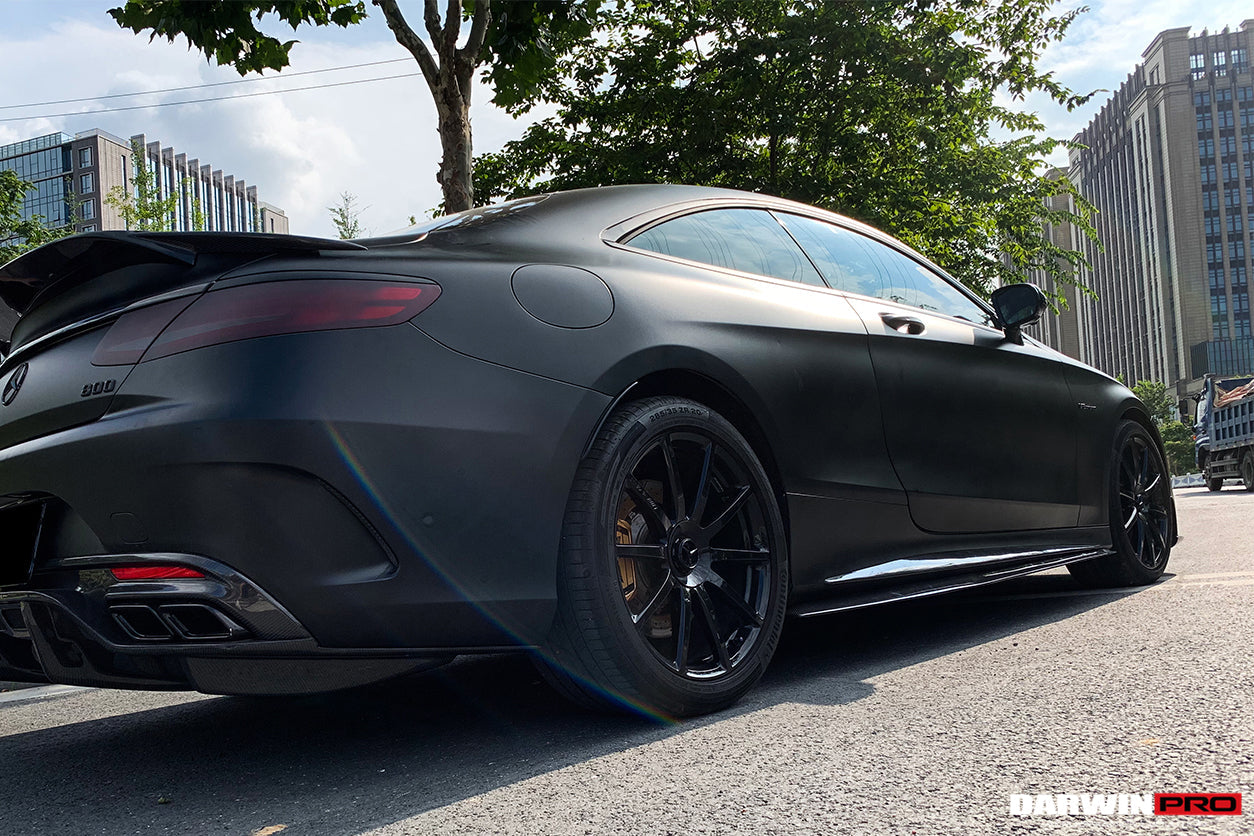 2014-2021 Mercedes Benz C217 S63/S65 AMG Coupe Carbon Fiber Side Skirts Extension - DarwinPRO Aerodynamics