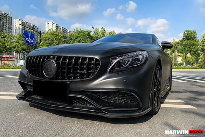 2014-2017 Mercedes Benz C217 S63/S65 AMG Coupe Carbon Fiber Front Bumper Center Trim - DarwinPRO Aerodynamics