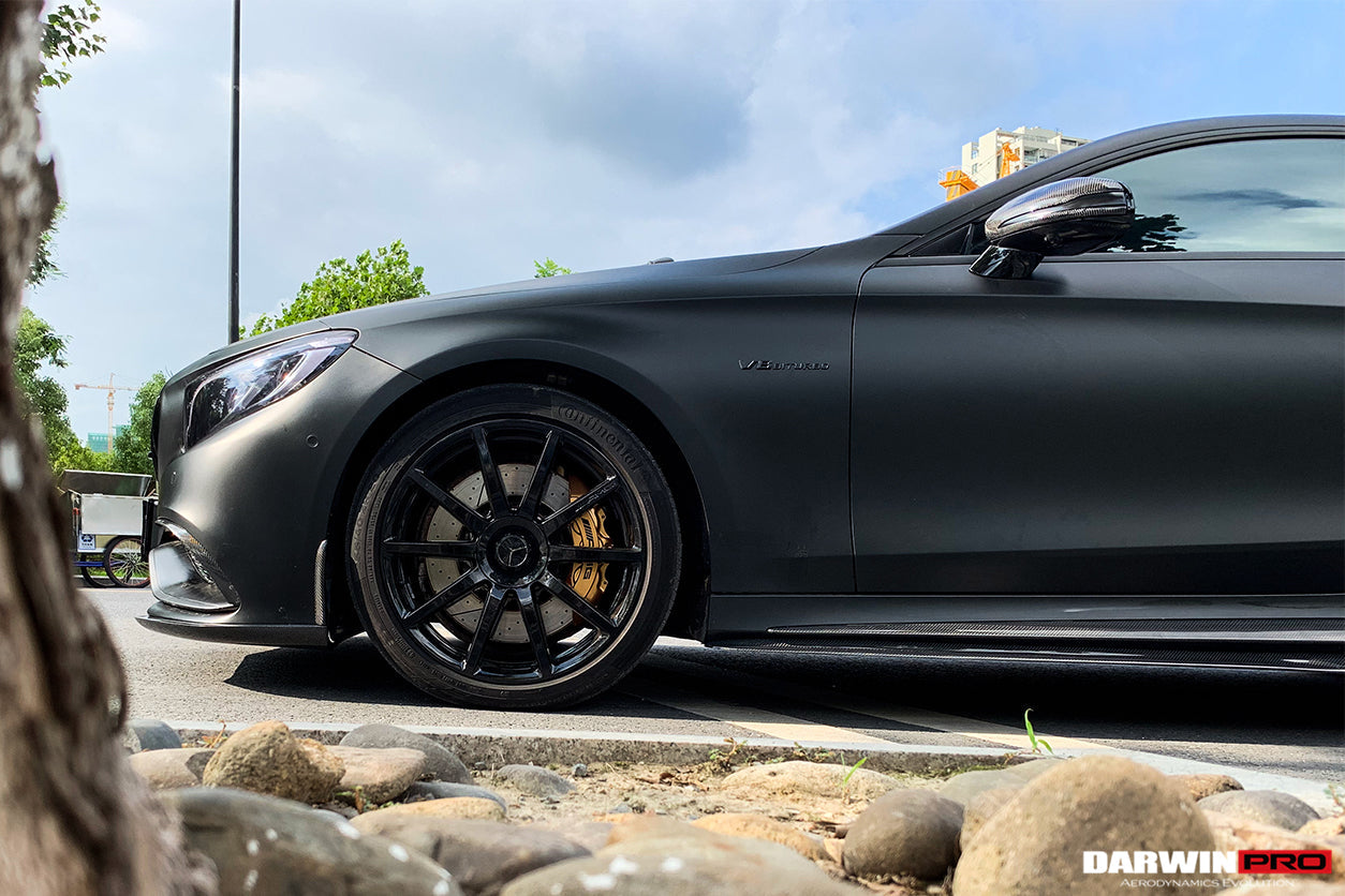 2014-2021 Mercedes Benz C217 S63/S65 AMG Coupe Carbon Fiber Side Skirts Extension - DarwinPRO Aerodynamics