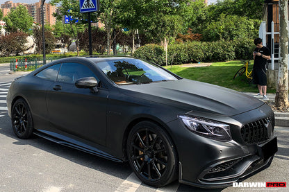 2014-2021 Mercedes Benz C217 S63/S65 AMG Coupe Carbon Fiber Side Skirts Extension - DarwinPRO Aerodynamics
