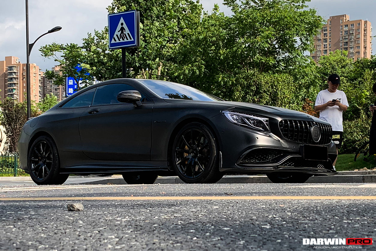 2014-2021 Mercedes Benz C217 S63/S65 AMG Coupe Carbon Fiber Side Skirts Extension - DarwinPRO Aerodynamics