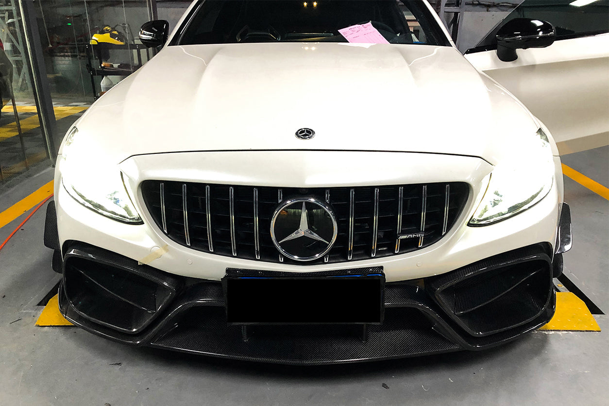2015-2021 Mercedes Benz W205 C63/S AMG Coupe IMP Performance Partial Carbon Fiber Front Bumper - DarwinPRO Aerodynamics