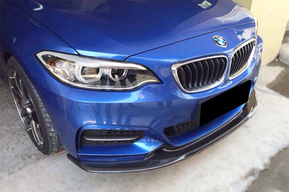 2013-2016 BMW 2 Series F22/F23 EXOT Style Front Lip (M-Tech Only) - Carbonado