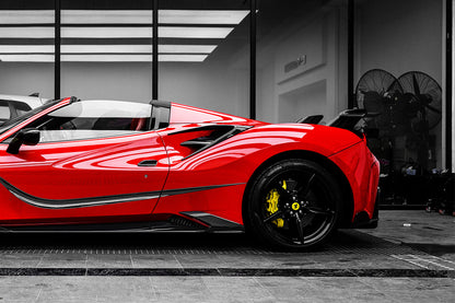 2015-2020 Ferrari 488 GTB/Spyder MSY Style Carbon Fiber Side Air Intake Fins - Carbonado