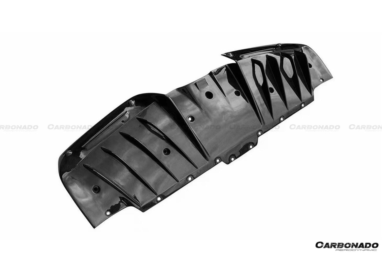 2020-UP Ferrari SSF90 Stradale OE Style Autoclave Carbon Fiber Rear Diffuser - Carbonado