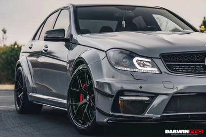 2012-2014 Mercedes Benz W204 C63 AMG Sedan BKSS Style Wide Full Body Kit - DarwinPRO Aerodynamics