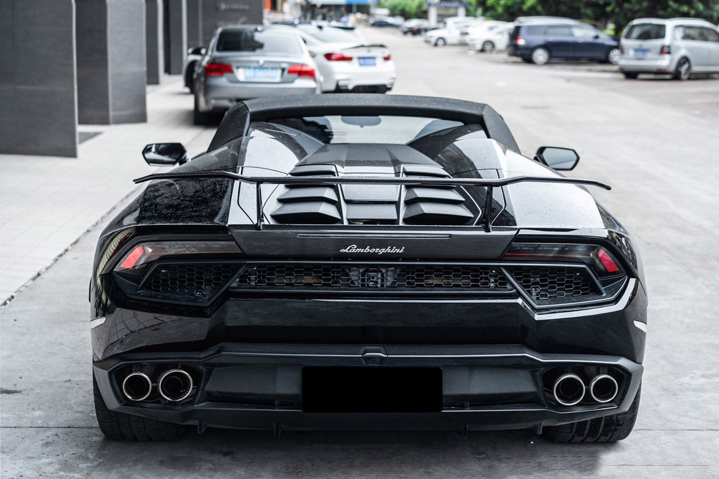 2015-2020 Lamborghini Huracan LP580 OE Style Carbon Rear Bumper Grill - DarwinPRO Aerodynamics