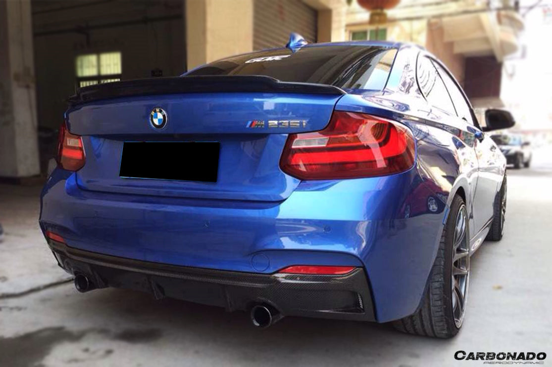 2013-2016 BMW 2 Series F22/F23 EXOT Style Rear Lip (M-Tech Only) - Carbonado
